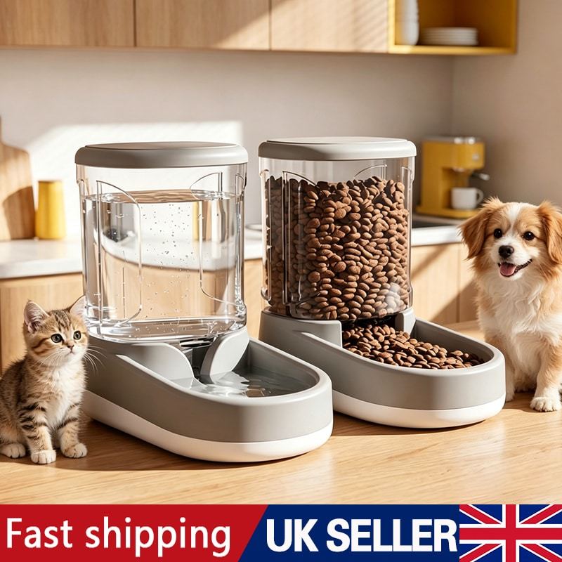 3.8L Automatic Pet Feeder & Water Fountain – Cat & Dog Food Dispenser - Image 9