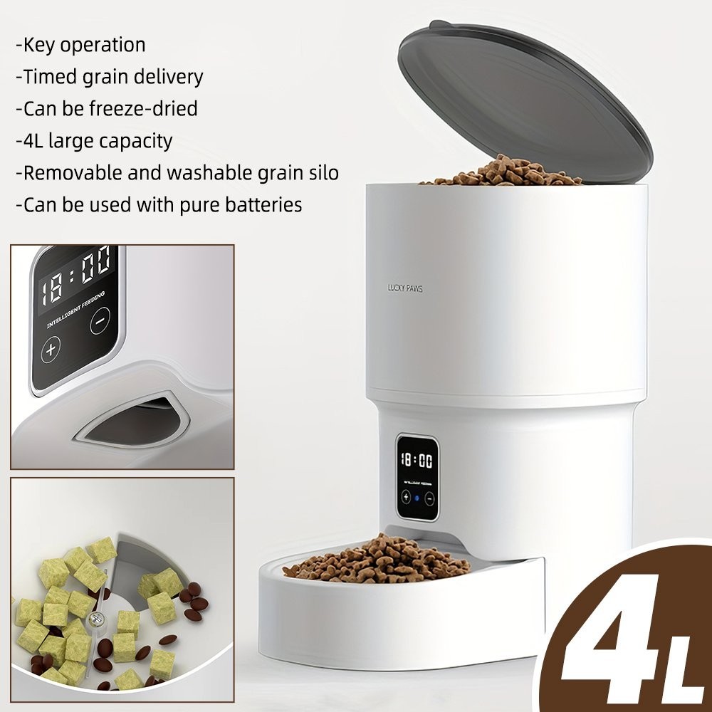 4L Pet Cat Feeder Automatic With Timer Food Dispenser For Cat Dog Food Feeding - Image 8
