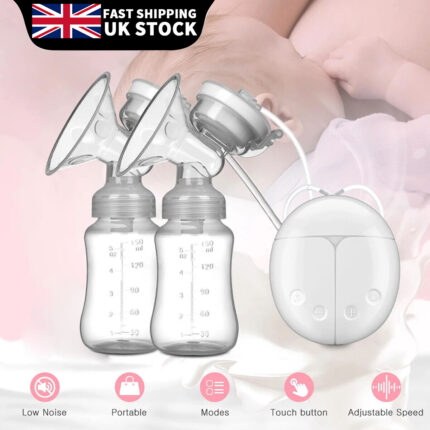 Double Electric Breast Pump – Portable Hands-Free Breastfeeding Pump with Breast Milk Collection Kit